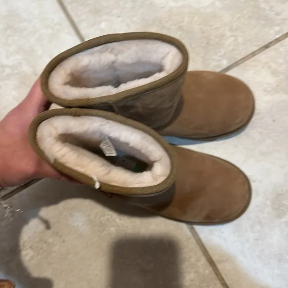 Ugg Chestnut Tan Classic Waterproof Suede Boots 1 Kids Uggs