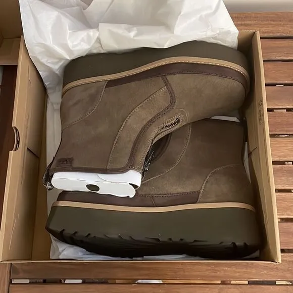 UGG Cityfunc Zip Boots Hickory USA Women Size 9.5/UK 7.5/EU 40.5