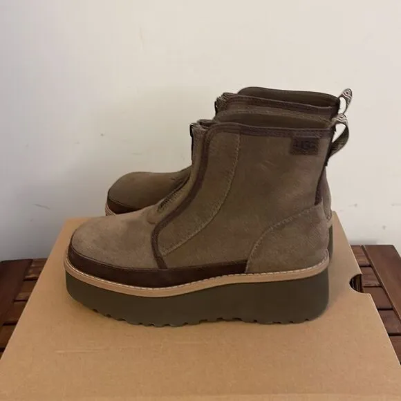 UGG Cityfunc Zip Boots Hickory USA Women Size 9.5/UK 7.5/EU 40.5