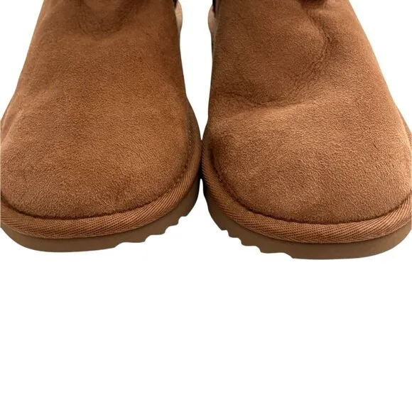 Ugg Classic Mini Bailey Bow II Girls Booties-Tan-Size 4-NWT