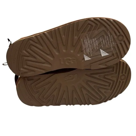Ugg Classic Mini Bailey Bow II Girls Booties-Tan-Size 4-NWT