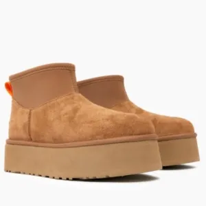 UGG Classic Mini Dipper Platform Women's Fashion Boots Chestnut, Size 8 US