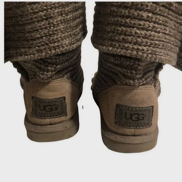 Ugg Classic Cardy Sweater Boot Gray Size 5