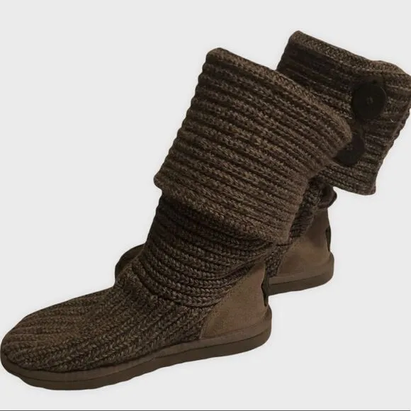 Ugg Classic Cardy Sweater Boot Gray Size 5