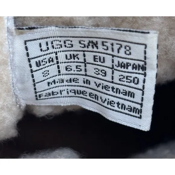 UGG Cove Shearling Ankle Boots Women's Size 8 Brown Suede 5178