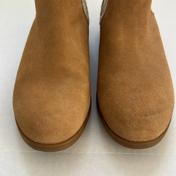 UGG Dahlia Lace Suede Beige Brown Western Boots Cowboy Cowgirl Boots Size 6.5