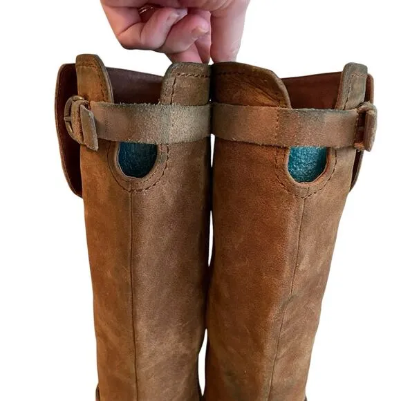 UGG Darcie Distressed Leather Riding Boots