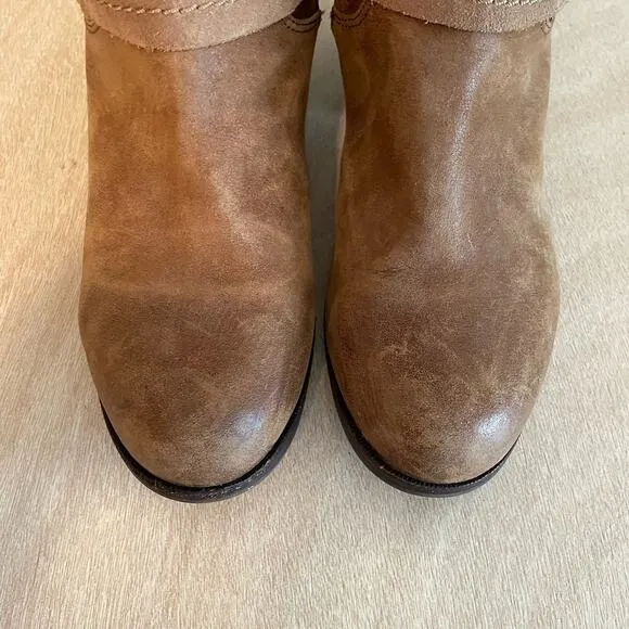 UGG Darcie Distressed Leather Riding Boots