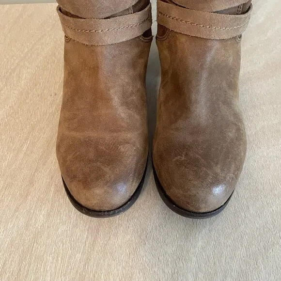 UGG Darcie Distressed Leather Riding Boots