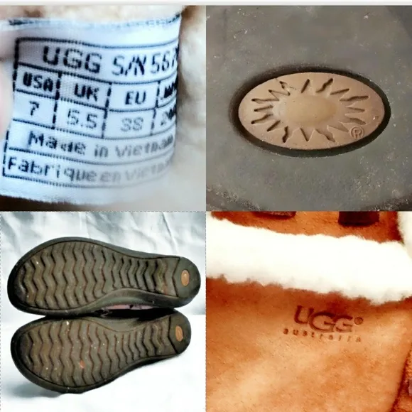 Ugg Elijo Chestnut Sheepskin Boots- Size 7