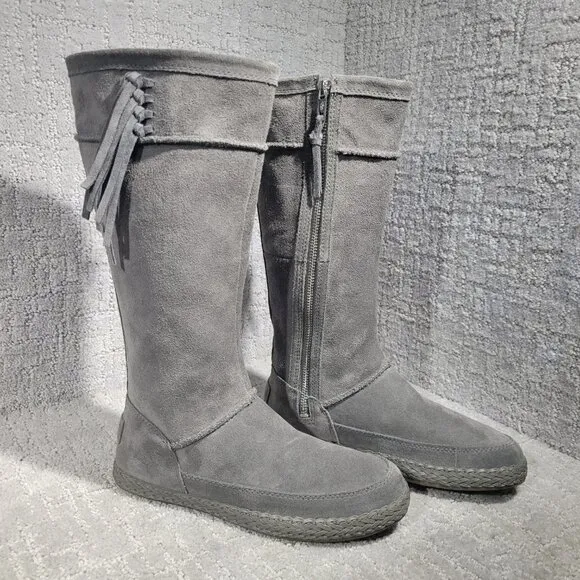 UGG Emerie Women’s Size 6 US Gray Suede Knee High Winter Dress Boots 1106754