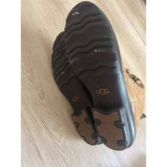 UGG Hapsburg duck boots women’s size 10 tan leather waterproof