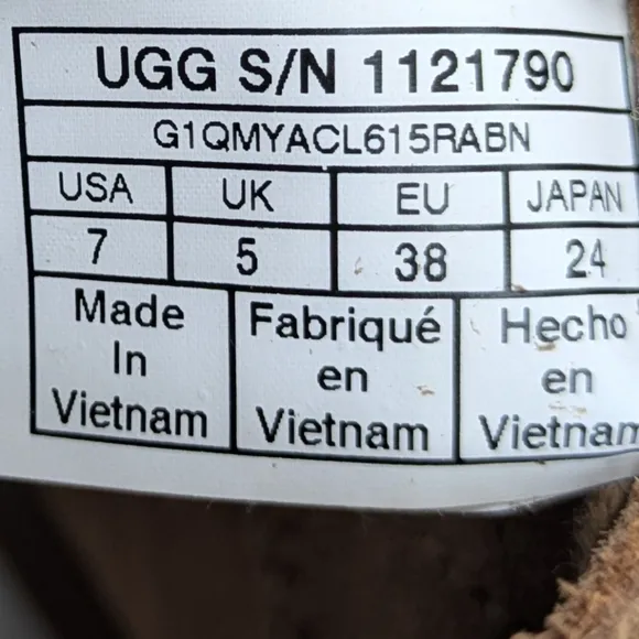 UGG Harrison Lace ankle boots suede leather waterproof tan brown size 7
