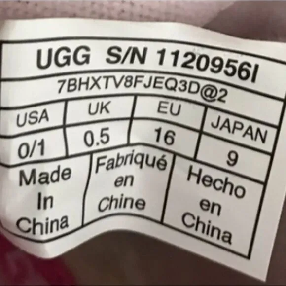 UGG Infant Pink Boots XS Size 0/1 NEW Mallya Booties