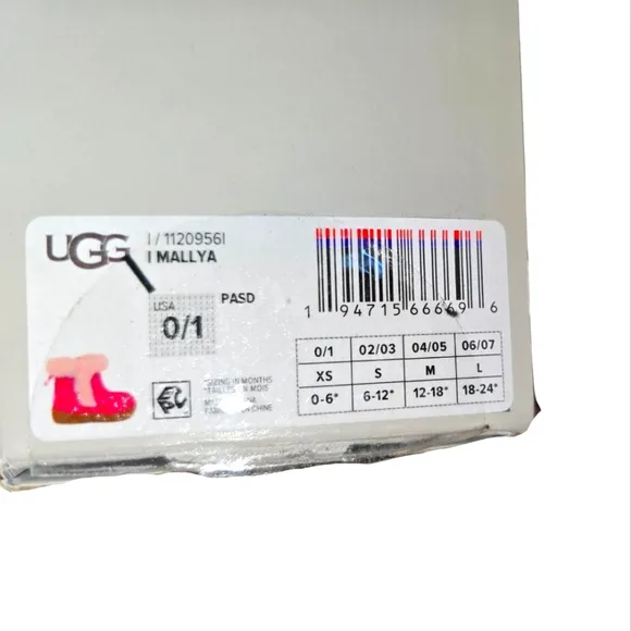 UGG Infant Pink Boots XS Size 0/1 NEW Mallya Booties