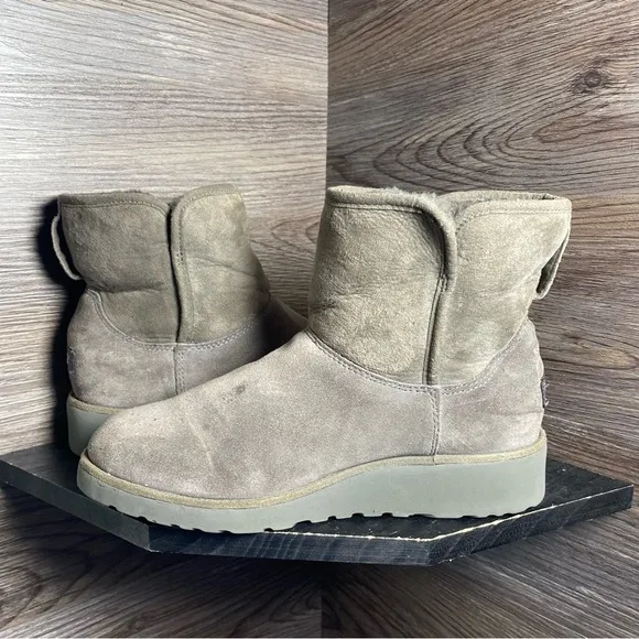 Ugg Kristin wedge grey Women's Suede Ankle Boots