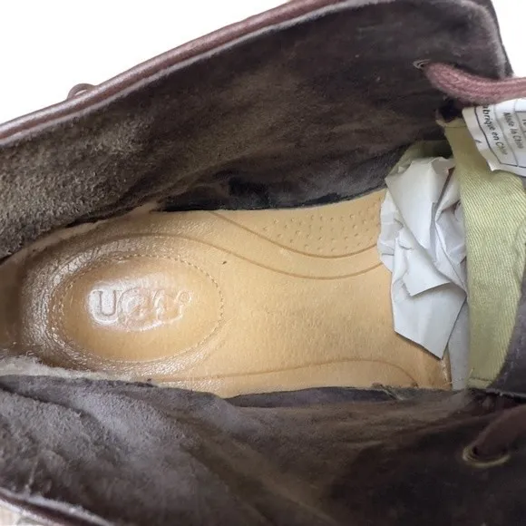 UGG Leighton Brown Desert Chukka Leather Boot  Mens Size 11
