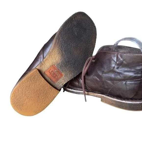UGG Leighton Brown Desert Chukka Leather Boot  Mens Size 11