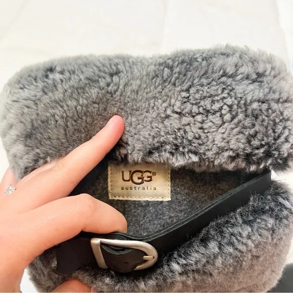 Ugg Lilyan Black Fur Tall Snow Boots