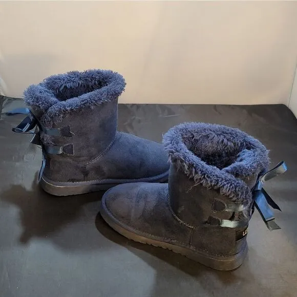 UGG MINI BAILEY BOW RETRO SPOTS OCEAN BOOTS - WOMEN'S