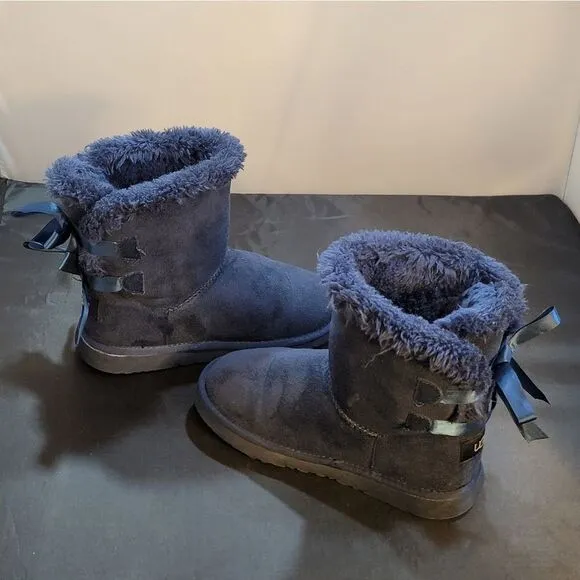 UGG MINI BAILEY BOW RETRO SPOTS OCEAN BOOTS - WOMEN'S