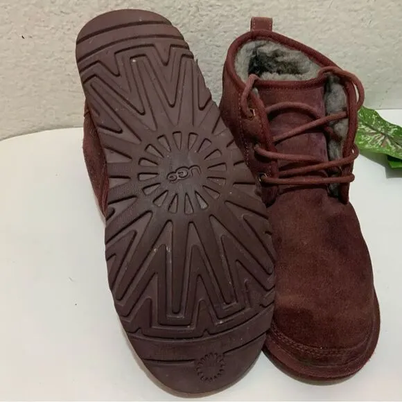 UGG Neumel 3236 Men's Burgundy Suede Cordovan Ankle Boots size 9/42
