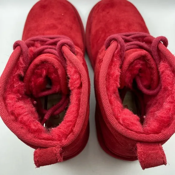 UGG Neumel II red suede chukka boots girls size 4Youth