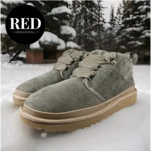 UGG Neumel Moss Green Suede Leather Wool Lining Boots - Men's Size 12