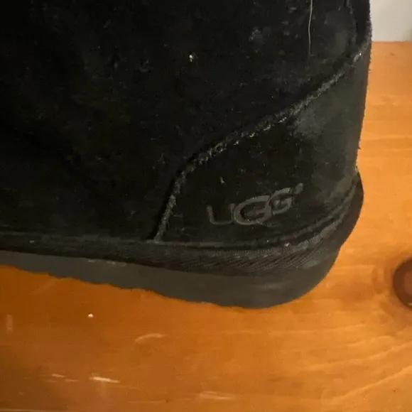 UGG NEUMEL WOMEN ANKLE BOOTS SUEDE BLACK US 4