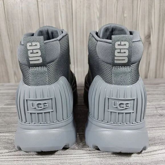UGG NEUMEL X GRAY TEXTILE LEATHER WATERPROOF RAIN BOOTS - WOMEN'S SIZE 7