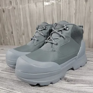 UGG NEUMEL X GRAY TEXTILE LEATHER WATERPROOF RAIN BOOTS - WOMEN'S SIZE 7
