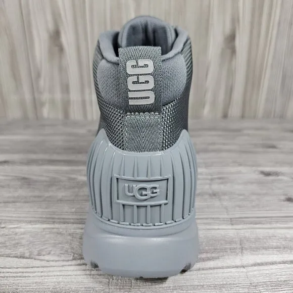 UGG NEUMEL X GRAY TEXTILE LEATHER WATERPROOF RAIN BOOTS - WOMEN'S SIZE 7