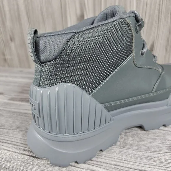 UGG NEUMEL X GRAY TEXTILE LEATHER WATERPROOF RAIN BOOTS - WOMEN'S SIZE 7