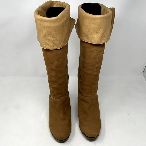 UGG Ravenna 3196 Women’s Tall Wedge Boots Honey Suede, Womens Size 7