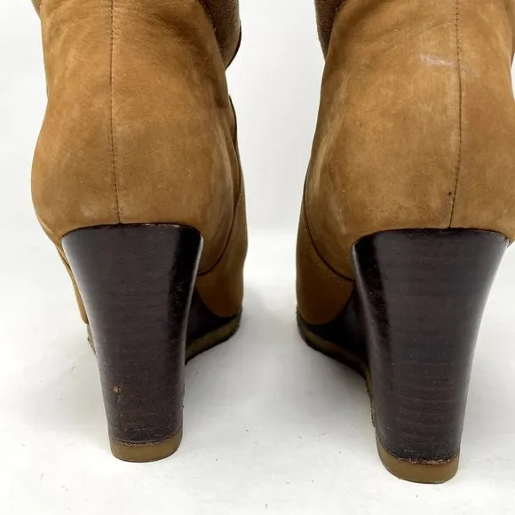 UGG Ravenna 3196 Women’s Tall Wedge Boots Honey Suede, Womens Size 7
