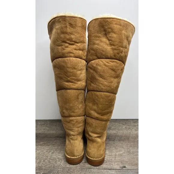 UGG Samantha Chestnut Brown Suede Boots Size 6