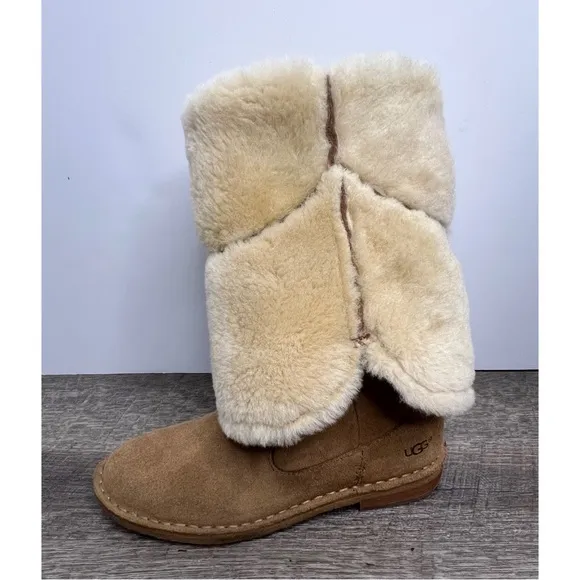UGG Samantha Chestnut Brown Suede Boots Size 6