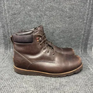 UGG Seton TL Stout Waterproof Leather Sheepskin Boots Brown Mens Size 13 1008146