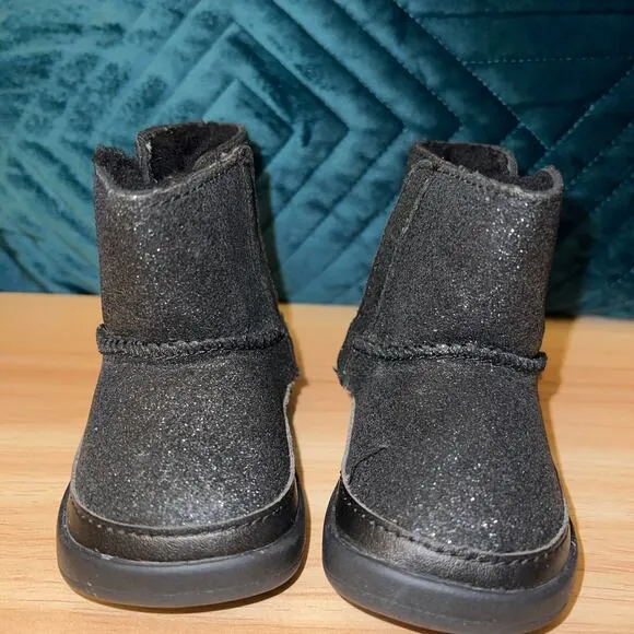 Ugg Toddler Snow Boots Girls US Size 2/3 Black Glitter