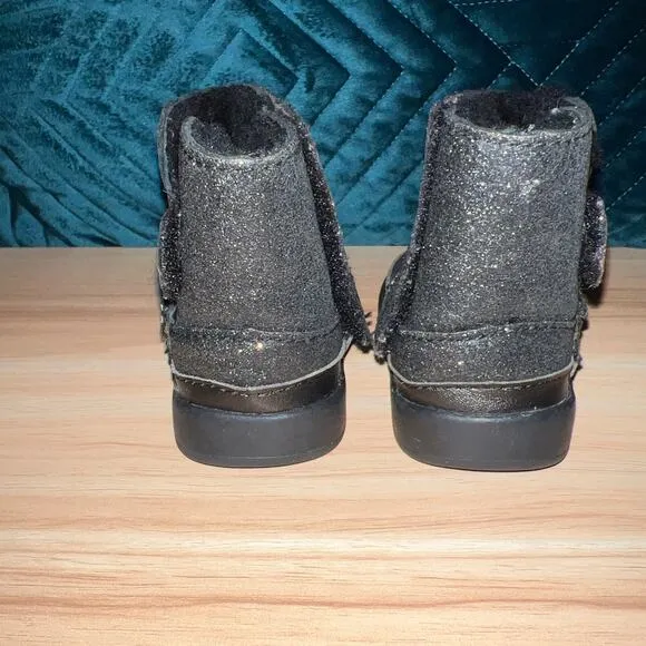 Ugg Toddler Snow Boots Girls US Size 2/3 Black Glitter