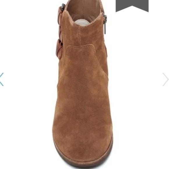 UGG VOLTA BROWN SUEDE LEATHER CHELSEA ANKLE BOOTS SIZE 8.5