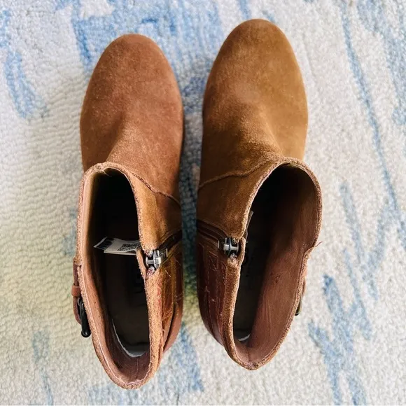 UGG VOLTA BROWN SUEDE LEATHER CHELSEA ANKLE BOOTS SIZE 8.5