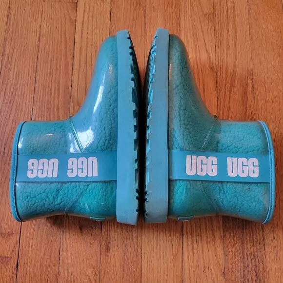 UGG Waterproof Short Boots 6 Blue Green Classic Mini Clear 1113190