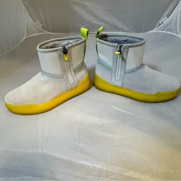 UGG Women’s Classic Tech Mini Waterproof Boots Neon Yellow Gray US 6 Disco Y2K