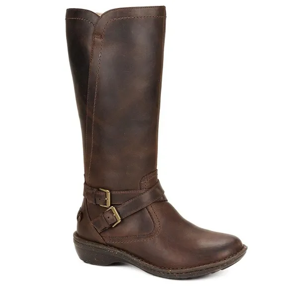 UGG Women's Rosen Sherpa Lined Leather Riding Boots Sz 5