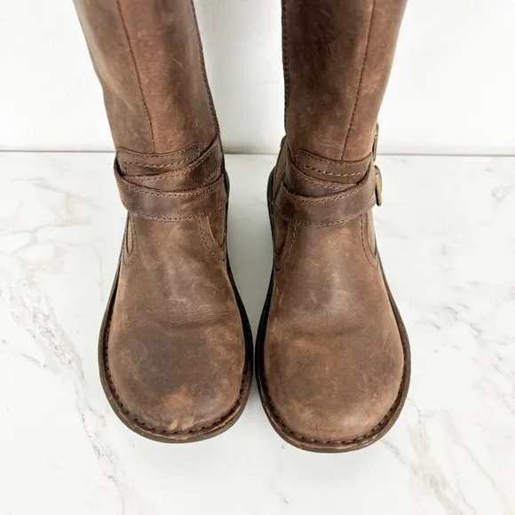 UGG Women's Rosen Sherpa Lined Leather Riding Boots Sz 5