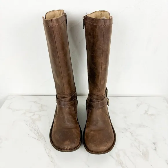 UGG Women's Rosen Sherpa Lined Leather Riding Boots Sz 5
