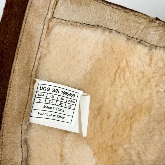 UGG Women's Rosen Sherpa Lined Leather Riding Boots Sz 5