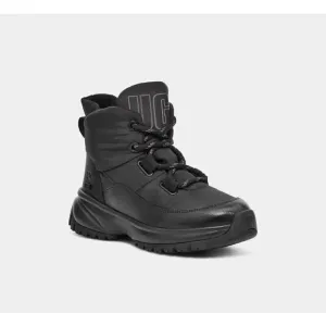 UGG YOSE PUFFER LACE UP BLACK SHEEPSKIN WOMEN'S US 11 BOOTS shoes ankle hiker