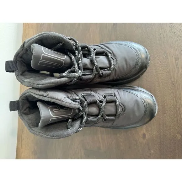 UGG YOSE PUFFER LACE UP BLACK SHEEPSKIN WOMEN'S US 11 BOOTS shoes ankle hiker